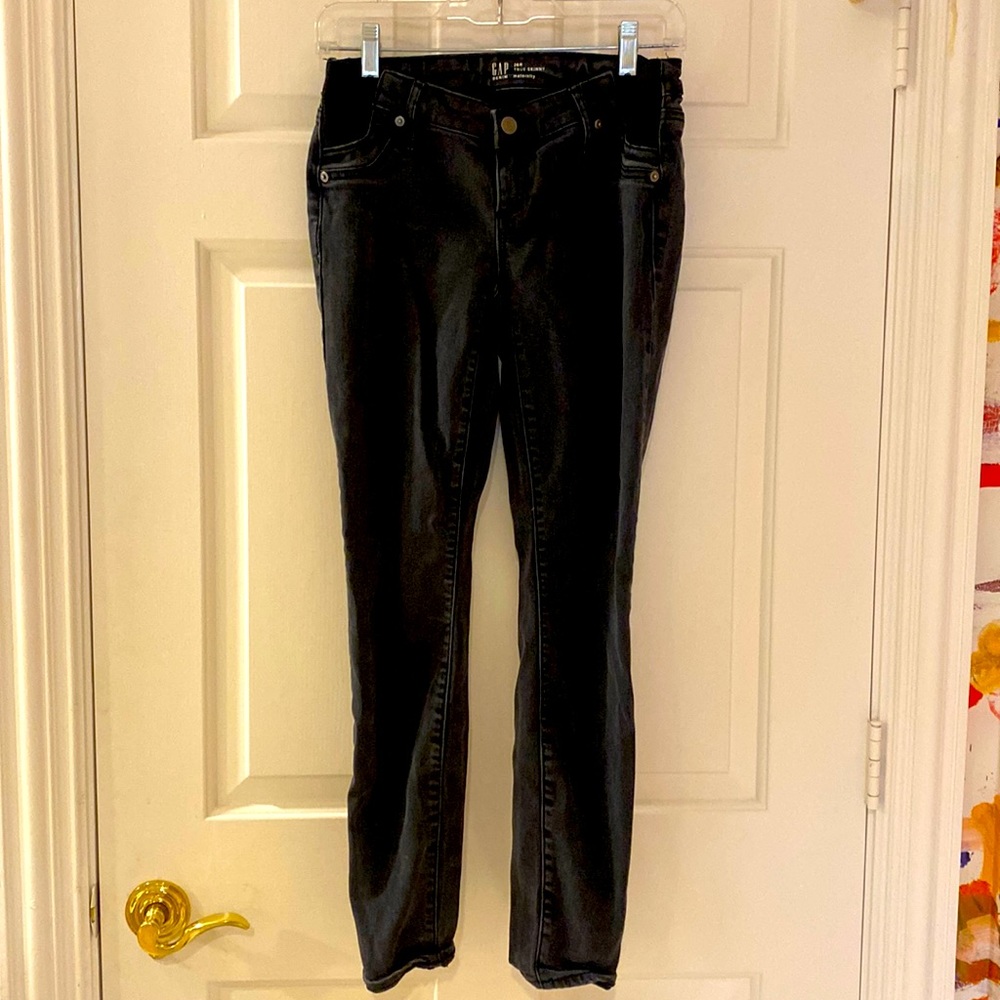 Womens black maternity jeans